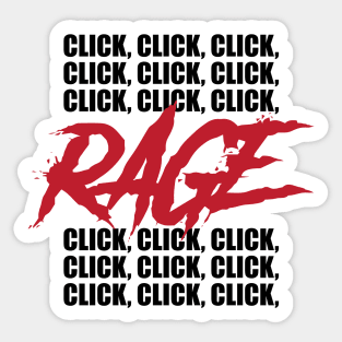 RAGE Clicker Sticker